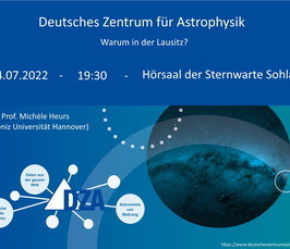 Public talk (in German) “Deutsches Zentrum für Astrophysik – Warum in der Lausitz?”