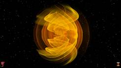 Abb. 4 © S. Ossokine, A. Buonanno (Max-Planck-Institut für Gravitationsphysik), Simulating eXtreme Spacetimes Projekt, W. Benger (Airborne Hydro Mapping GmbH)