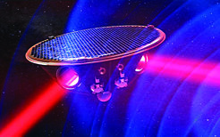 A LISA satellite: The LISA mission will detect gravitational waves in space using a trio of satellites, separated by millions of kilometers.