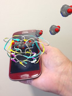 Docking a trial chemical compound to the HIV protease, now possible on an Android device.