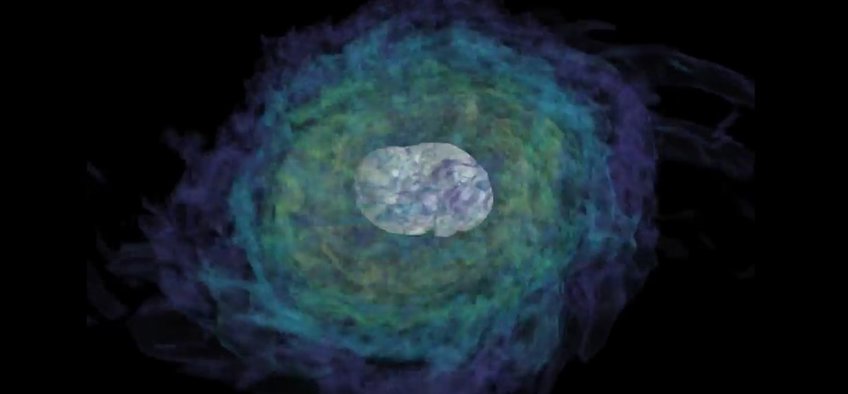 Doppelneutronensterne: Umkreisen und Verschmelzung