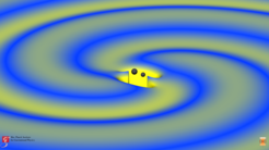 Abb. 1 © S. Ossokine, A. Buonanno, T. Dietrich (Max-Planck-Institut für Gravitationsphysik), R. Haas (NCSA), Simulating eXtreme Spacetimes Projekt