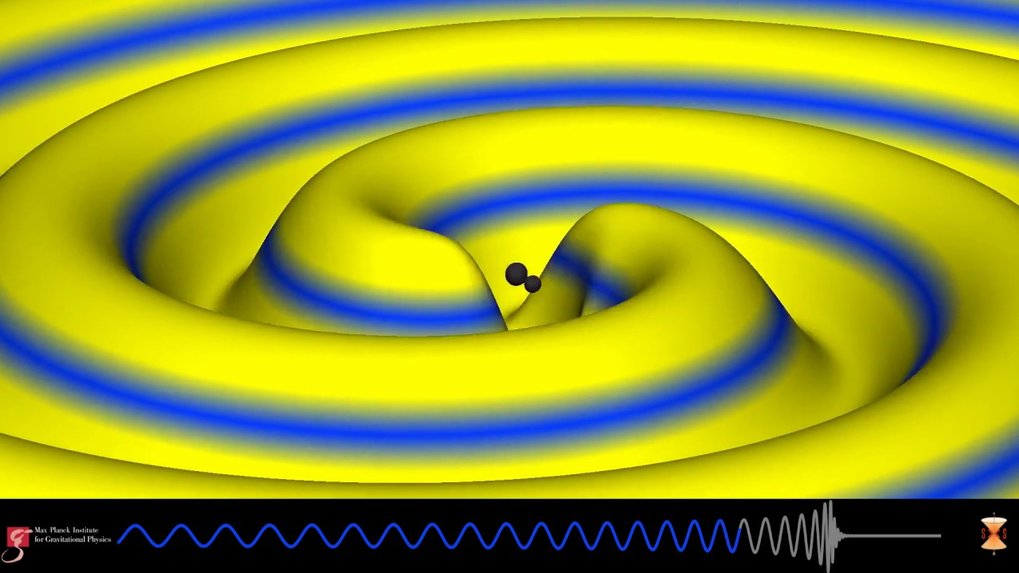 Dieser Film zeigt die numerische Simulation der Verschmelzung zweier schwarzer Löcher, deren Massen und Spins mit dem beobachteten Gravitationswellenereignis GW170104 übereinstimmen.