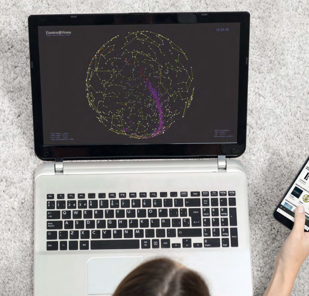 Das Projekt Einstein@Home ermöglicht es jedermann, am eigenen PC, Laptop oder Smartphone nach Gravitationswellen zu suchen und damit selbst zum Entdecker zu werden. Bruce Allen, Direktor am Max-Planck-Institut für Gravitationsphysik in Hannover, hat dieses Citizen-Science-Projekt begründet. Mittlerweile spürt die Software in den Big Data außerdem Pulsare auf. An dieser Fahndung sind auch Forscher des Max-Planck-Instituts für Radioastronomie in Bonn beteiligt.