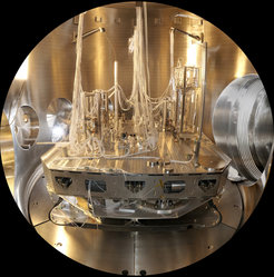 View into the 10 meter prototype's central vacuum tank.