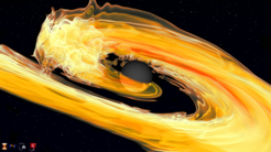 Simulation of a neutron-star–black-hole coalescence in which the neutron star is tidally disrupted during the merger.