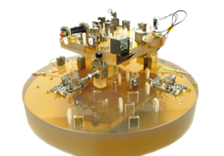 The TDOBS testbed resembling the LISA optical bench, which lies inside of a vacuum chamber, used for tilt-to-length and differential wavefront-sensing investigations and hardware development tests.